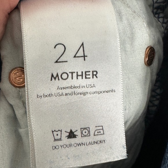 Mother Jeans High Waisted Looker Crop Lets Kick It Blue Womens Size 24 Denim - Picture 11 of 16